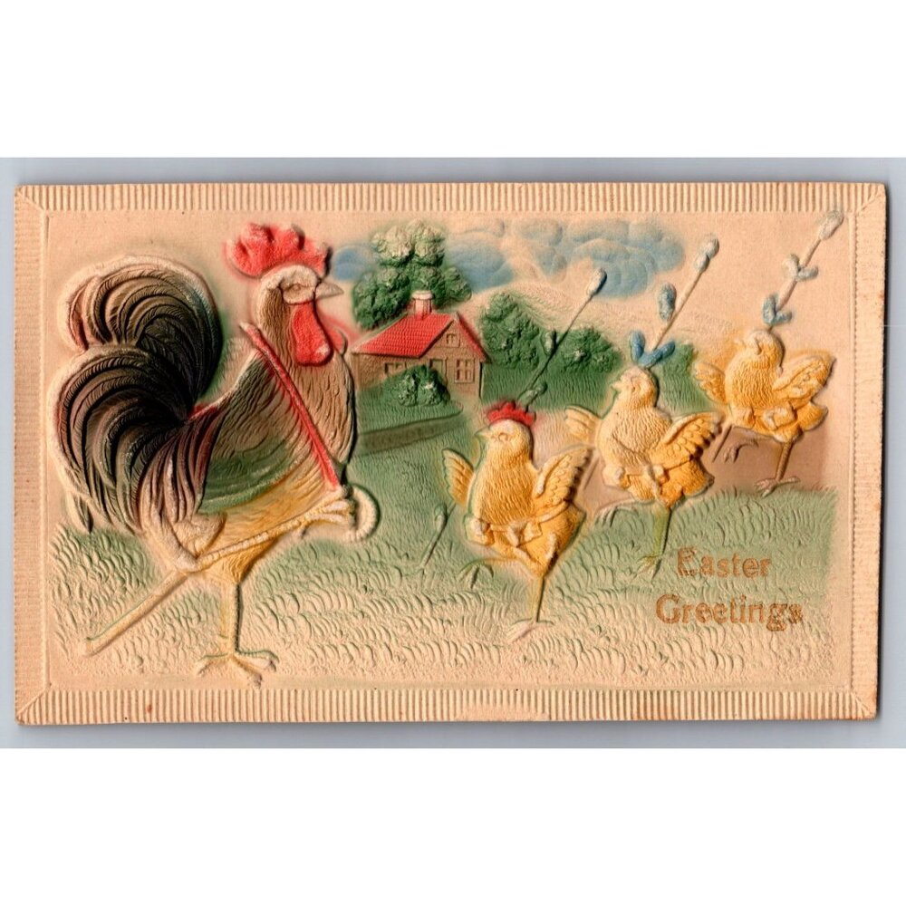 Set Of 2 Vintage Holiday Postcards: Thanksgiving & Easter Greetings #1687